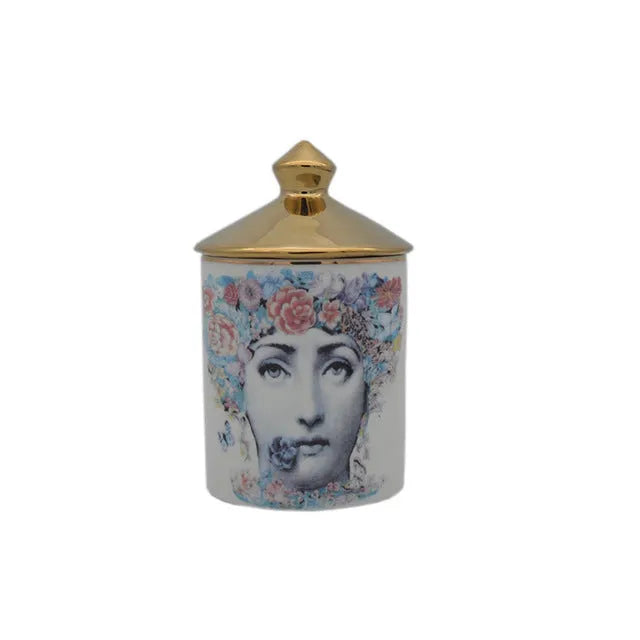 Face Candle Mug Holder Can Cotton Swab Storage - Bellarte Enchanté Face Candle Mug Holder Can Cotton Swab Storage